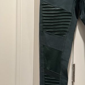 NWOT Alo High-waist Moto Leggings Forest Green Sz S